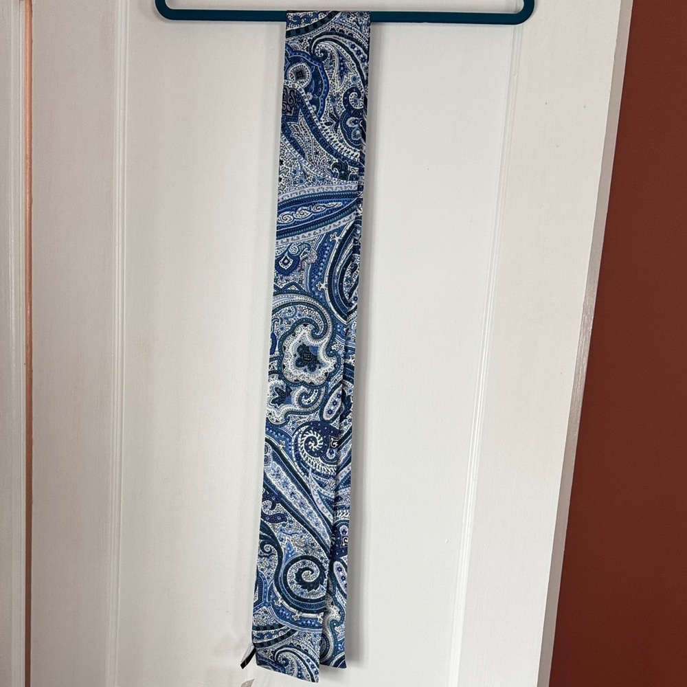 Blue Paisley Silk Belt